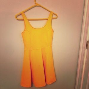 Bright yellow H&M skater dress!